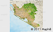 Satellite 3D Map of Culiacan, shaded relief outside