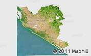 Satellite 3D Map of Culiacan, single color outside