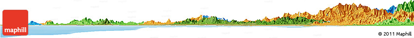 Satellite Horizon Map of Culiacan, political outside