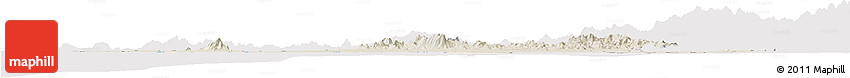 Shaded Relief Horizon Map of Culiacan, cropped outside