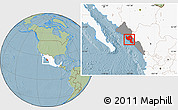 Savanna Style Location Map of Culiacan, highlighted country, highlighted parent region, hill shading