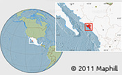 Savanna Style Location Map of Culiacan, highlighted country, hill shading