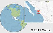 Savanna Style Location Map of Culiacan, highlighted country