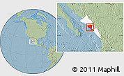 Savanna Style Location Map of Culiacan, highlighted parent region, hill shading