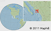 Savanna Style Location Map of Culiacan, hill shading
