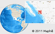Shaded Relief Location Map of Culiacan, highlighted country
