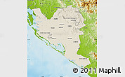 Shaded Relief Map of Culiacan, physical outside