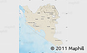 Shaded Relief Map of Culiacan, single color outside