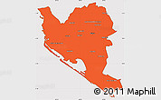 Political Simple Map of Culiacan, cropped outside