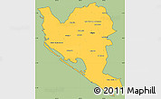 Savanna Style Simple Map of Culiacan, cropped outside