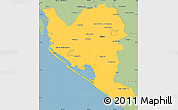 Savanna Style Simple Map of Culiacan