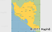 Savanna Style Simple Map of Culiacan, single color outside