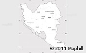 Silver Style Simple Map of Culiacan, cropped outside
