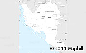 Silver Style Simple Map of Culiacan