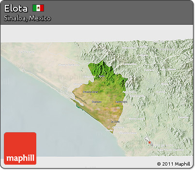 Satellite 3D Map of Elota, lighten