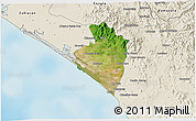 Satellite 3D Map of Elota, shaded relief outside