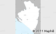 Gray Simple Map of Elota, single color outside