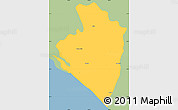 Savanna Style Simple Map of Elota, single color outside
