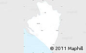Silver Style Simple Map of Elota, single color outside