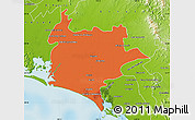 Political Map of Guasave, physical outside