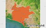 Political Map of Guasave, satellite outside