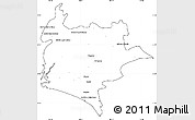 Blank Simple Map of Guasave, cropped outside