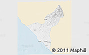 Classic Style 3D Map of Mazatlan, single color outside
