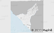 Gray 3D Map of Mazatlan, single color outside