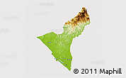 Physical 3D Map of Mazatlan, cropped outside