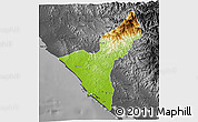 Physical 3D Map of Mazatlan, darken, desaturated