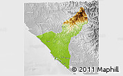 Physical 3D Map of Mazatlan, lighten, desaturated