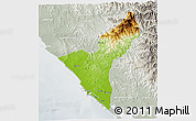 Physical 3D Map of Mazatlan, lighten, semi-desaturated