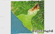 Physical 3D Map of Mazatlan, satellite outside