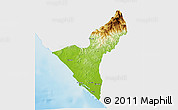 Physical 3D Map of Mazatlan, single color outside