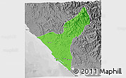 Political 3D Map of Mazatlan, desaturated