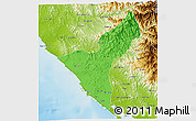 Political 3D Map of Mazatlan, physical outside