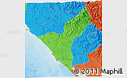 Political 3D Map of Mazatlan