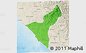Political 3D Map of Mazatlan, shaded relief outside