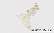 Shaded Relief 3D Map of Mazatlan, cropped outside