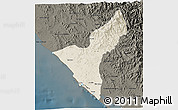 Shaded Relief 3D Map of Mazatlan, darken
