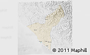 Shaded Relief 3D Map of Mazatlan, lighten, desaturated
