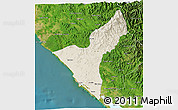 Shaded Relief 3D Map of Mazatlan, satellite outside