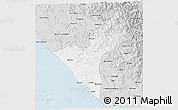 Silver Style 3D Map of Mazatlan