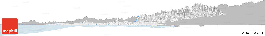 Gray Horizon Map of Mazatlan, single color outside