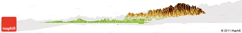 Physical Horizon Map of Mazatlan, cropped outside