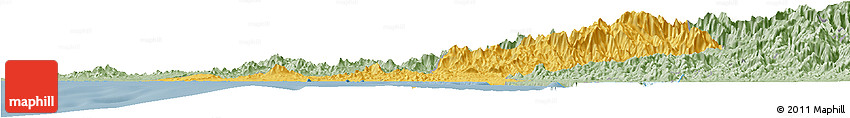 Savanna Style Horizon Map of Mazatlan