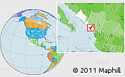 Political Location Map of Mazatlan, highlighted parent region