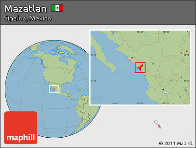 Savanna Style Location Map of Mazatlan