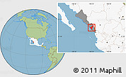 Savanna Style Location Map of Mazatlan, highlighted country, highlighted parent region