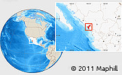 Shaded Relief Location Map of Mazatlan, highlighted country